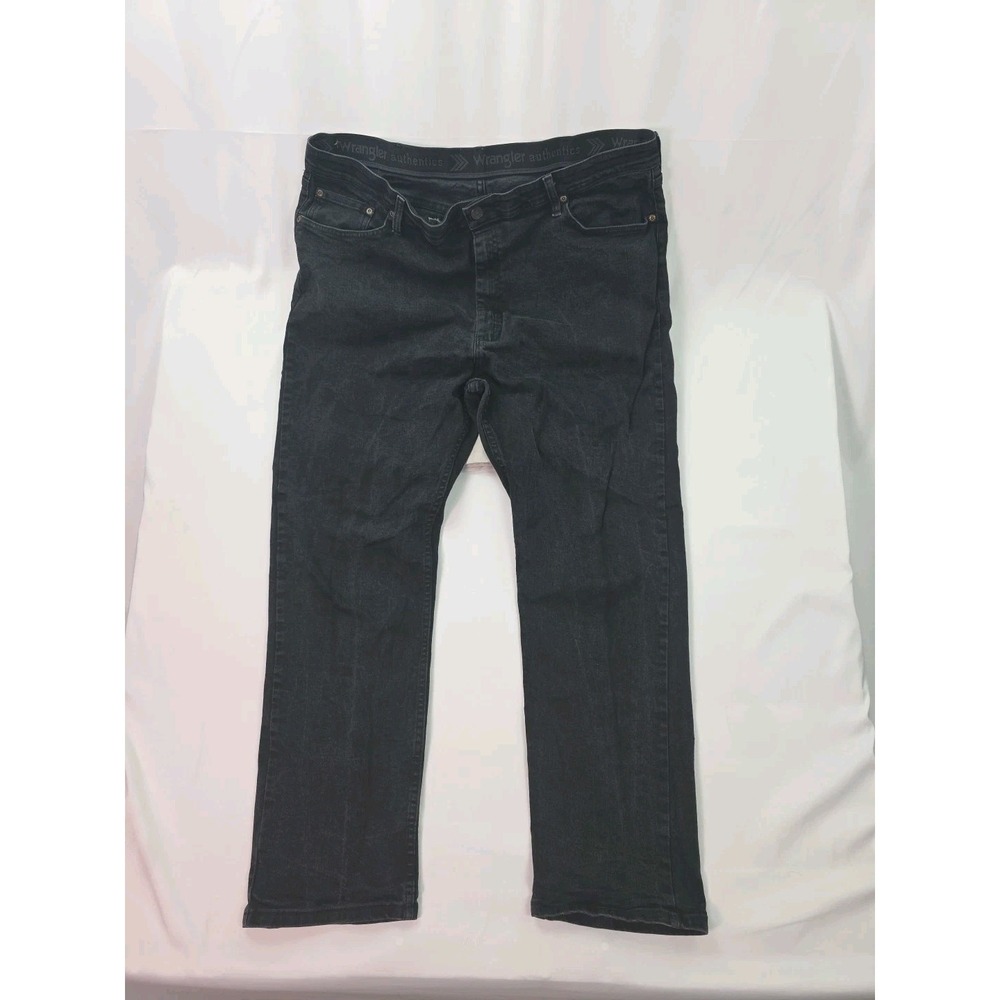Wrangler Authentics Men's Straight Jeans Black‎ Denim Cotton 5-Pocket 42x30